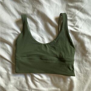 Lululemon Align Reversible Bra Light Support Green Twill/Light Sage size 4